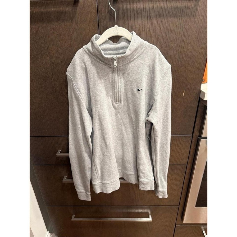 Vineyard Vines Mens Light Gray Performance Sweater Pullover Jacket Medium‎